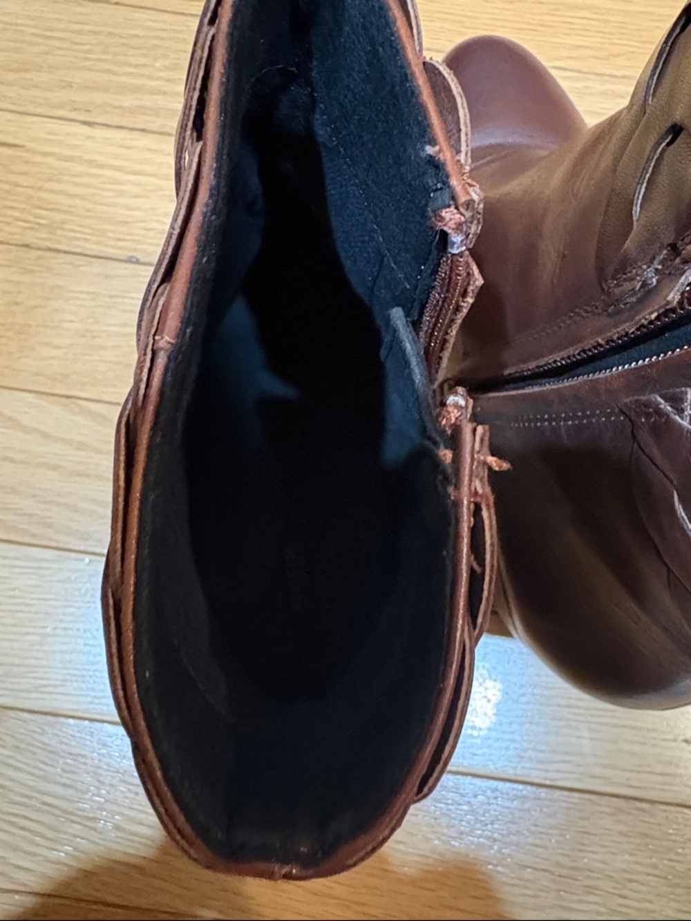 Geox Rich Brown Leather Ankle Booties with Decorative Braiding, 37 - Picture 11 of 12